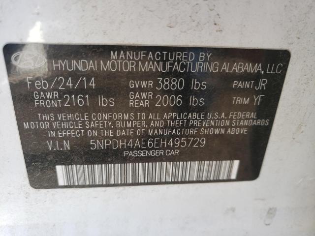 Photo 9 VIN: 5NPDH4AE6EH495729 - HYUNDAI ELANTRA SE 