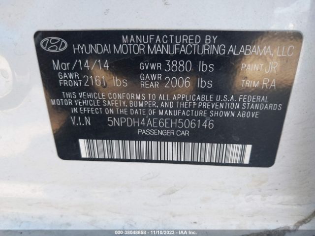 Photo 8 VIN: 5NPDH4AE6EH506146 - HYUNDAI ELANTRA 