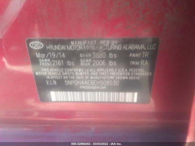 Photo 8 VIN: 5NPDH4AE6EH508530 - HYUNDAI ELANTRA 