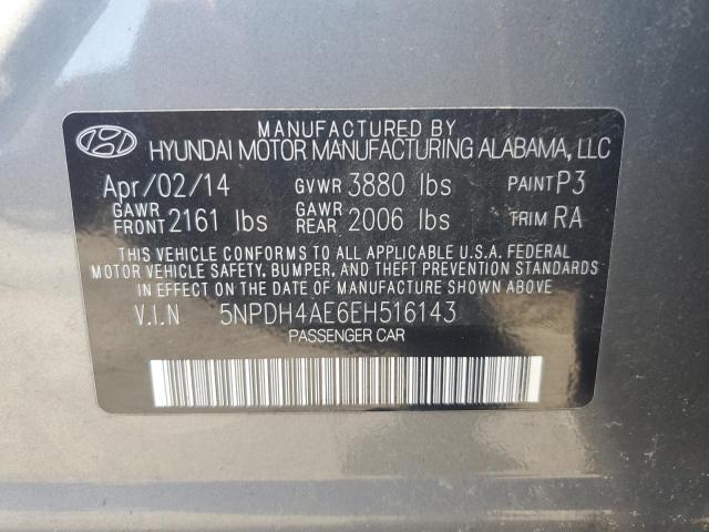 Photo 11 VIN: 5NPDH4AE6EH516143 - HYUNDAI ELANTRA SE 