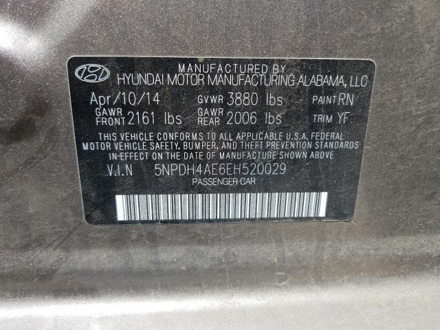 Photo 9 VIN: 5NPDH4AE6EH520029 - HYUNDAI ELANTRA SE 