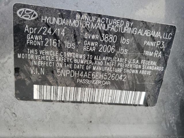 Photo 12 VIN: 5NPDH4AE6EH526042 - HYUNDAI ELANTRA 