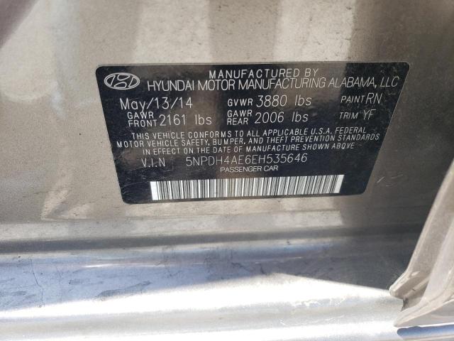 Photo 11 VIN: 5NPDH4AE6EH535646 - HYUNDAI ELANTRA SE 