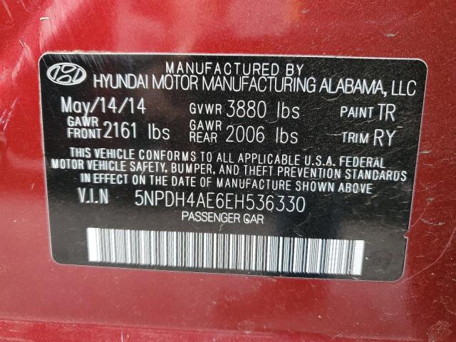 Photo 12 VIN: 5NPDH4AE6EH536330 - HYUNDAI ELANTRA 