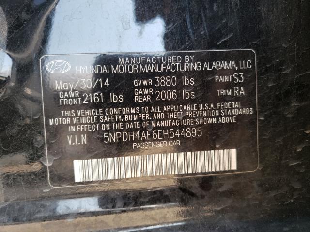 Photo 9 VIN: 5NPDH4AE6EH544895 - HYUNDAI ELANTRA SE 