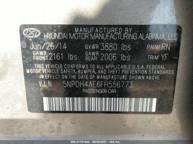 Photo 8 VIN: 5NPDH4AE6FH556773 - HYUNDAI ELANTRA 