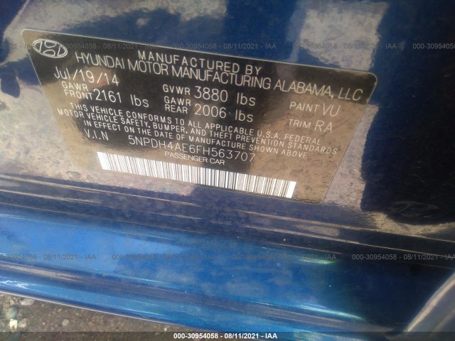 Photo 8 VIN: 5NPDH4AE6FH563707 - HYUNDAI ELANTRA 