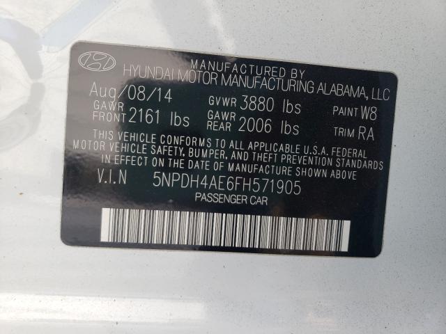 Photo 9 VIN: 5NPDH4AE6FH571905 - HYUNDAI ELANTRA SE 