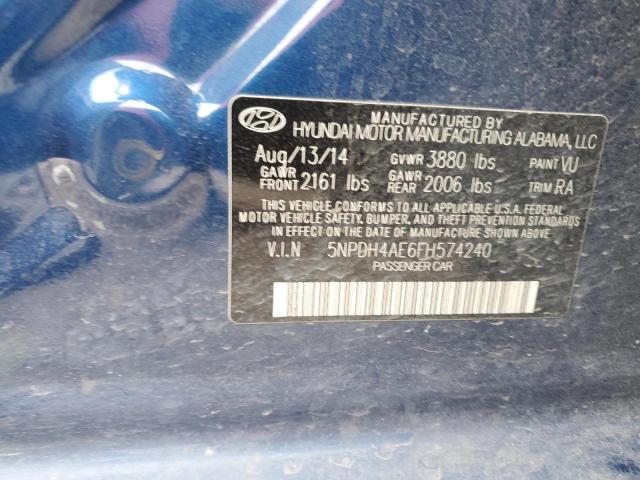 Photo 12 VIN: 5NPDH4AE6FH574240 - HYUNDAI ELANTRA SE 