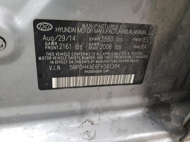 Photo 9 VIN: 5NPDH4AE6FH581284 - HYUNDAI ELANTRA SE 