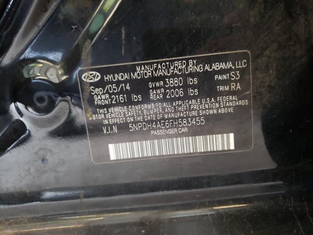 Photo 9 VIN: 5NPDH4AE6FH583455 - HYUNDAI ELANTRA SE 