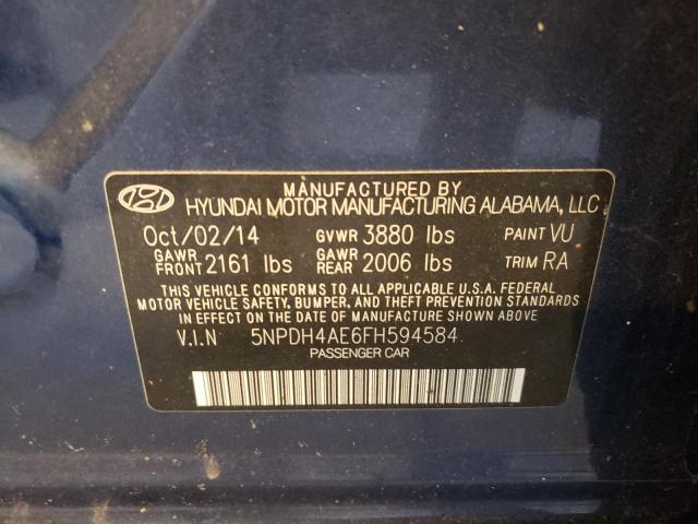 Photo 11 VIN: 5NPDH4AE6FH594584 - HYUNDAI ELANTRA SE 