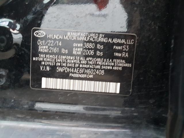 Photo 9 VIN: 5NPDH4AE6FH602408 - HYUNDAI ELANTRA SE 