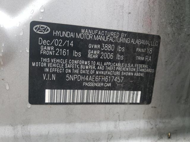 Photo 9 VIN: 5NPDH4AE6FH617457 - HYUNDAI ELANTRA SE 