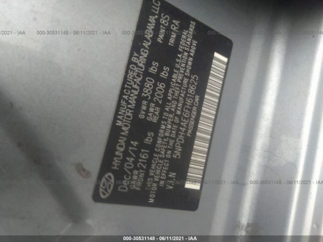 Photo 8 VIN: 5NPDH4AE6FH618625 - HYUNDAI ELANTRA 