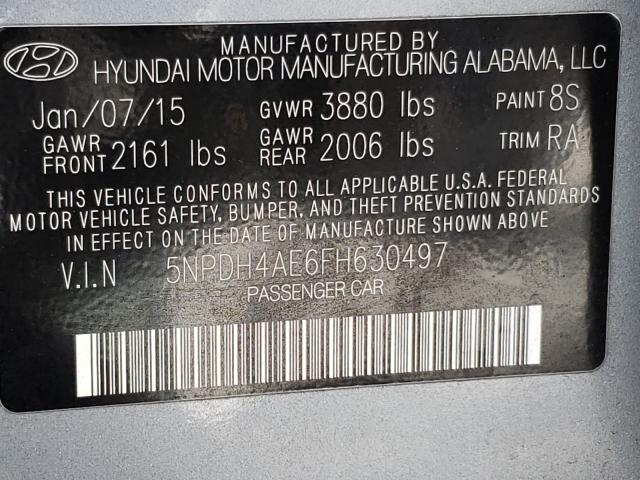 Photo 9 VIN: 5NPDH4AE6FH630497 - HYUNDAI ELANTRA SE 