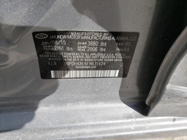 Photo 9 VIN: 5NPDH4AE6FH631424 - HYUNDAI ELANTRA SE 