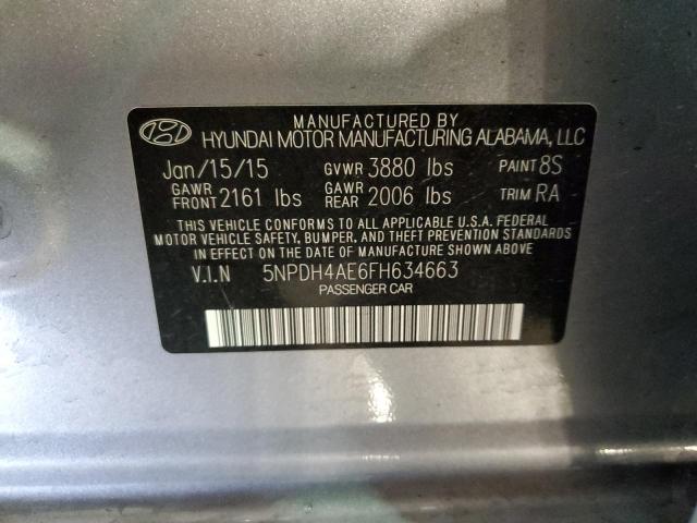 Photo 11 VIN: 5NPDH4AE6FH634663 - HYUNDAI ELANTRA SE 