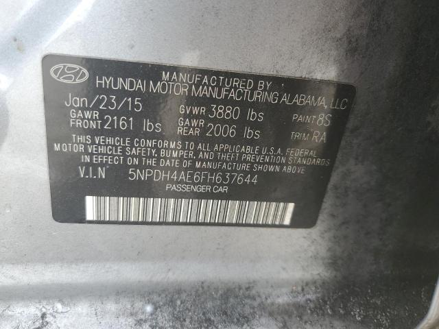 Photo 11 VIN: 5NPDH4AE6FH637644 - HYUNDAI ELANTRA SE 