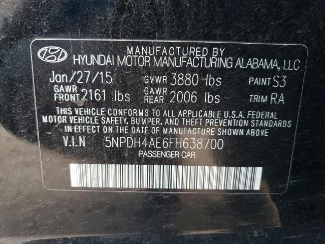 Photo 11 VIN: 5NPDH4AE6FH638700 - HYUNDAI ELANTRA SE 