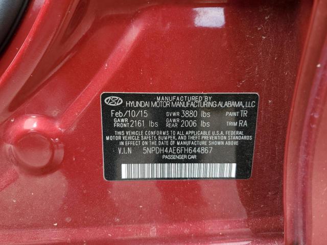 Photo 12 VIN: 5NPDH4AE6FH644867 - HYUNDAI ELANTRA 