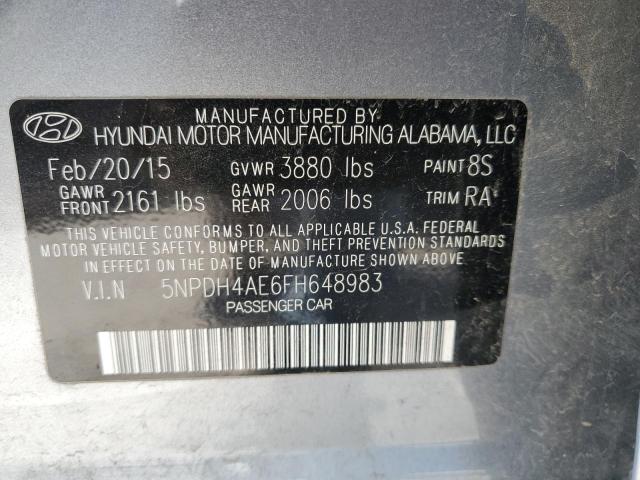 Photo 11 VIN: 5NPDH4AE6FH648983 - HYUNDAI ELANTRA SE 