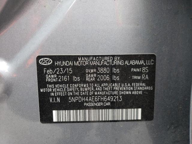 Photo 9 VIN: 5NPDH4AE6FH649213 - HYUNDAI ELANTRA SE 