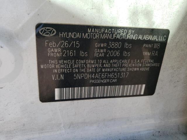 Photo 11 VIN: 5NPDH4AE6FH651317 - HYUNDAI ELANTRA SE 