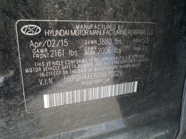 Photo 9 VIN: 5NPDH4AE6GH670029 - HYUNDAI ELANTRA 