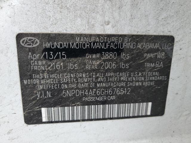 Photo 11 VIN: 5NPDH4AE6GH676512 - HYUNDAI ELANTRA 