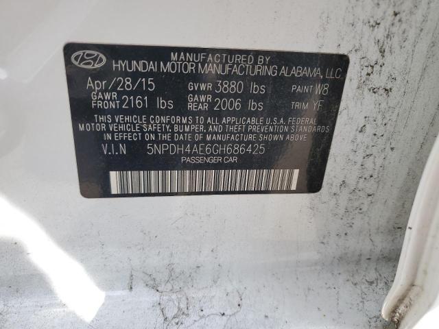 Photo 11 VIN: 5NPDH4AE6GH686425 - HYUNDAI ELANTRA SE 