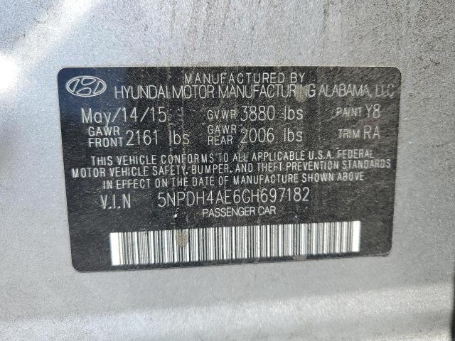 Photo 11 VIN: 5NPDH4AE6GH697182 - HYUNDAI ELANTRA 