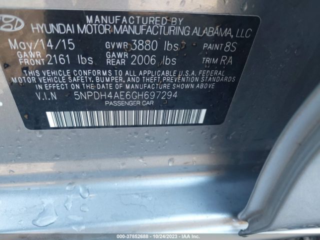 Photo 8 VIN: 5NPDH4AE6GH697294 - HYUNDAI ELANTRA 