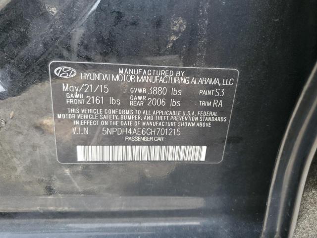 Photo 11 VIN: 5NPDH4AE6GH701215 - HYUNDAI ELANTRA SE 