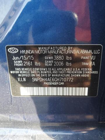 Photo 12 VIN: 5NPDH4AE6GH710772 - HYUNDAI ELANTRA SE 