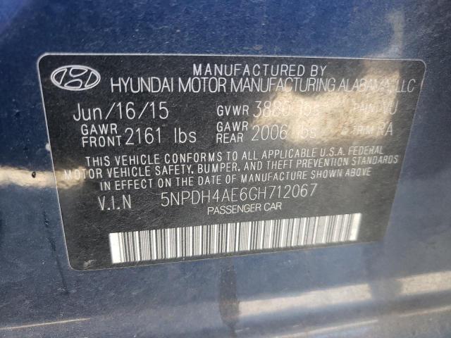 Photo 9 VIN: 5NPDH4AE6GH712067 - HYUNDAI ELANTRA SE 