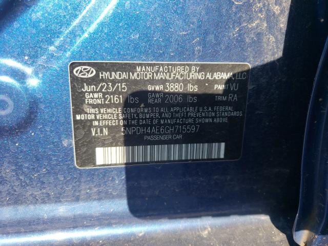 Photo 9 VIN: 5NPDH4AE6GH715597 - HYUNDAI ELANTRA SE 