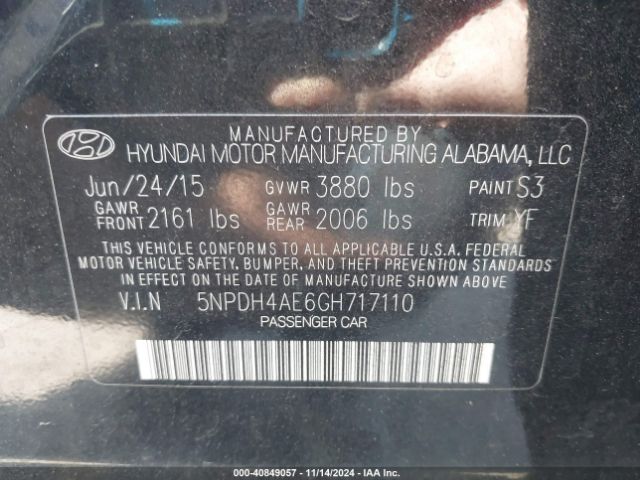 Photo 8 VIN: 5NPDH4AE6GH717110 - HYUNDAI ELANTRA 