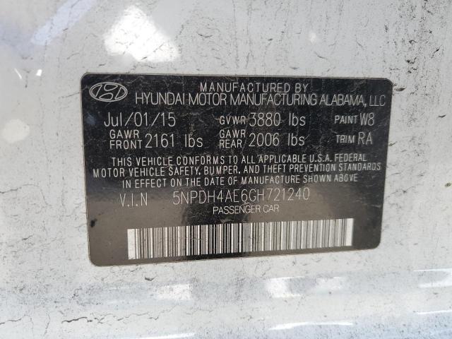 Photo 12 VIN: 5NPDH4AE6GH721240 - HYUNDAI ELANTRA SE 