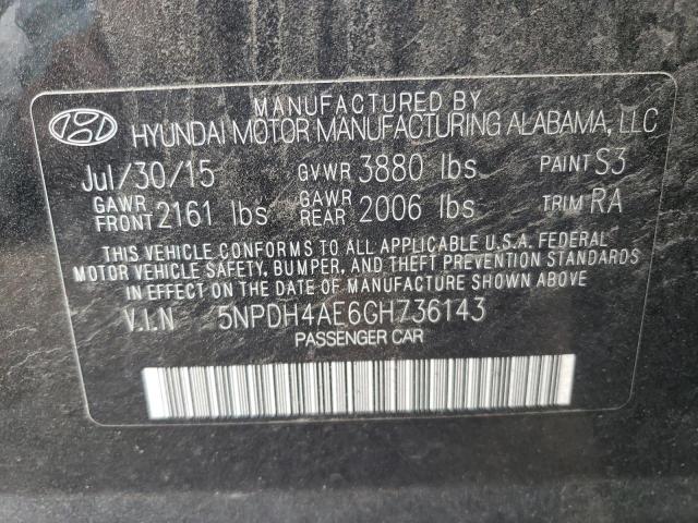 Photo 12 VIN: 5NPDH4AE6GH736143 - HYUNDAI ELANTRA SE 