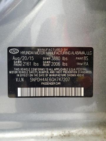 Photo 12 VIN: 5NPDH4AE6GH747207 - HYUNDAI ELANTRA SE 