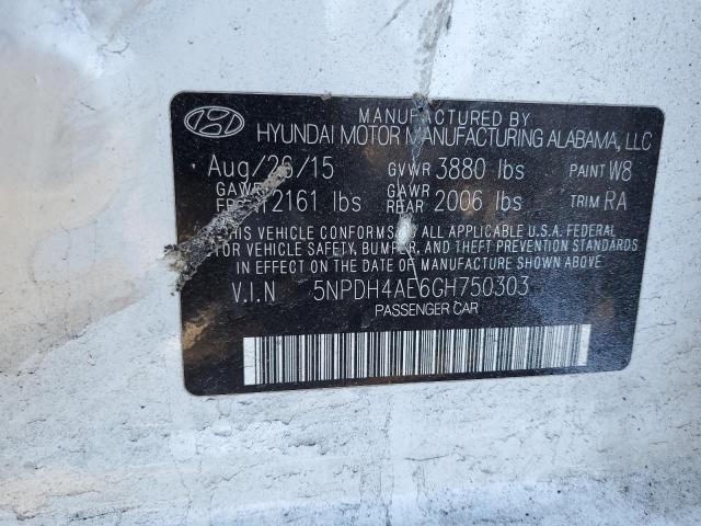 Photo 11 VIN: 5NPDH4AE6GH750303 - HYUNDAI ELANTRA SE 