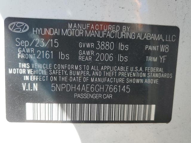 Photo 11 VIN: 5NPDH4AE6GH766145 - HYUNDAI ELANTRA SE 