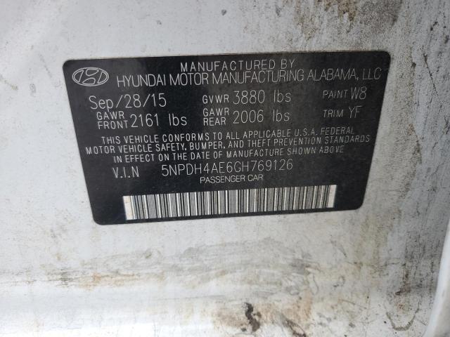 Photo 12 VIN: 5NPDH4AE6GH769126 - HYUNDAI ELANTRA SE 