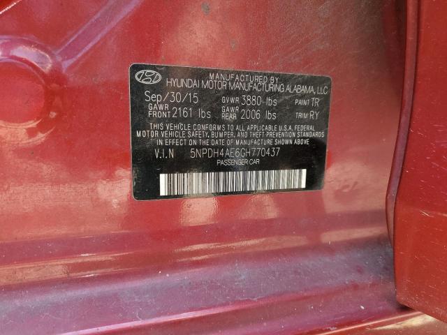 Photo 11 VIN: 5NPDH4AE6GH770437 - HYUNDAI ELANTRA SE 