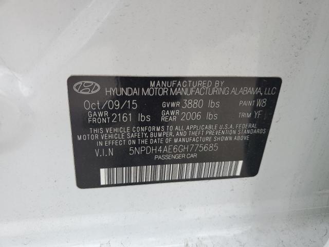 Photo 11 VIN: 5NPDH4AE6GH775685 - HYUNDAI ELANTRA SE 