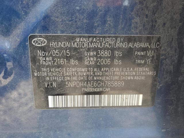 Photo 12 VIN: 5NPDH4AE6GH785889 - HYUNDAI ELANTRA 