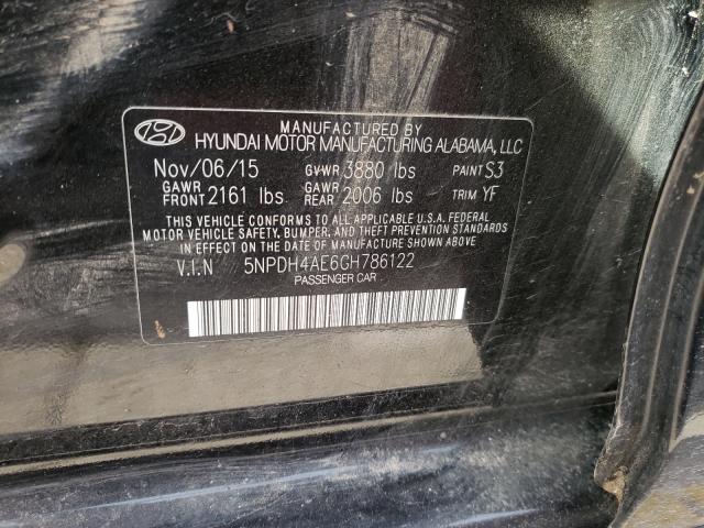 Photo 9 VIN: 5NPDH4AE6GH786122 - HYUNDAI ELANTRA SE 