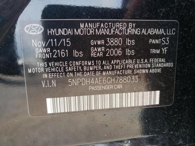 Photo 11 VIN: 5NPDH4AE6GH788033 - HYUNDAI ELANTRA SE 