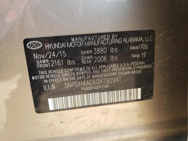 Photo 11 VIN: 5NPDH4AE6GH792941 - HYUNDAI ELANTRA SE 